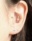Clous d'oreilles Samira (bleu)