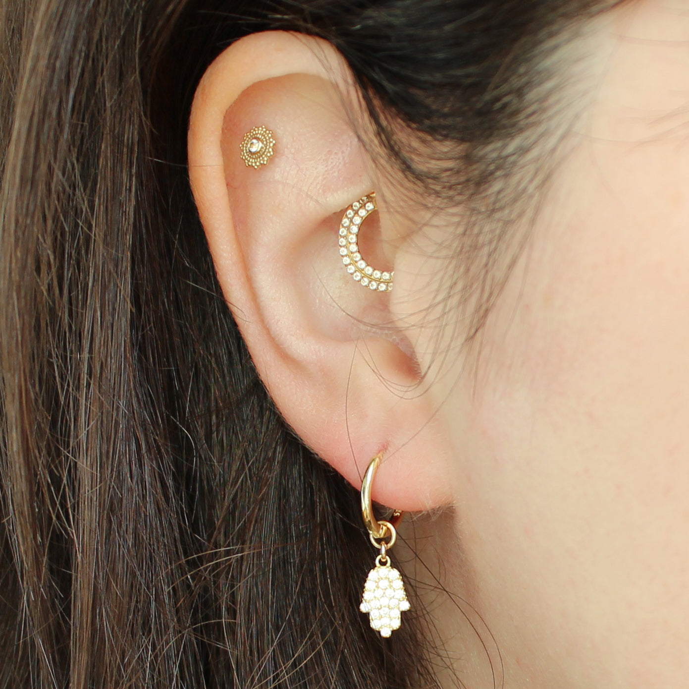 Hamsa charm (single or pair)