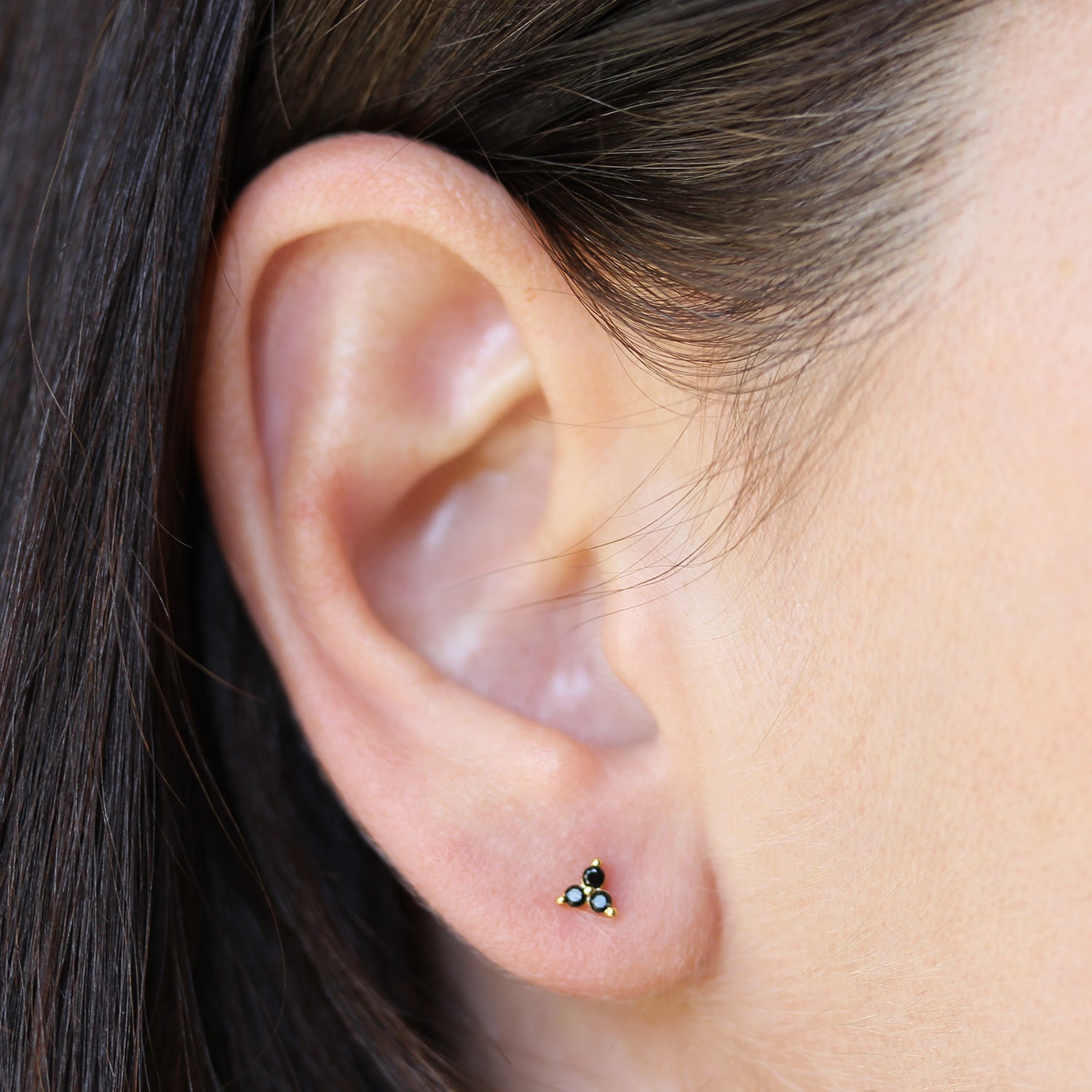Persephone Stud Earrings (Black)