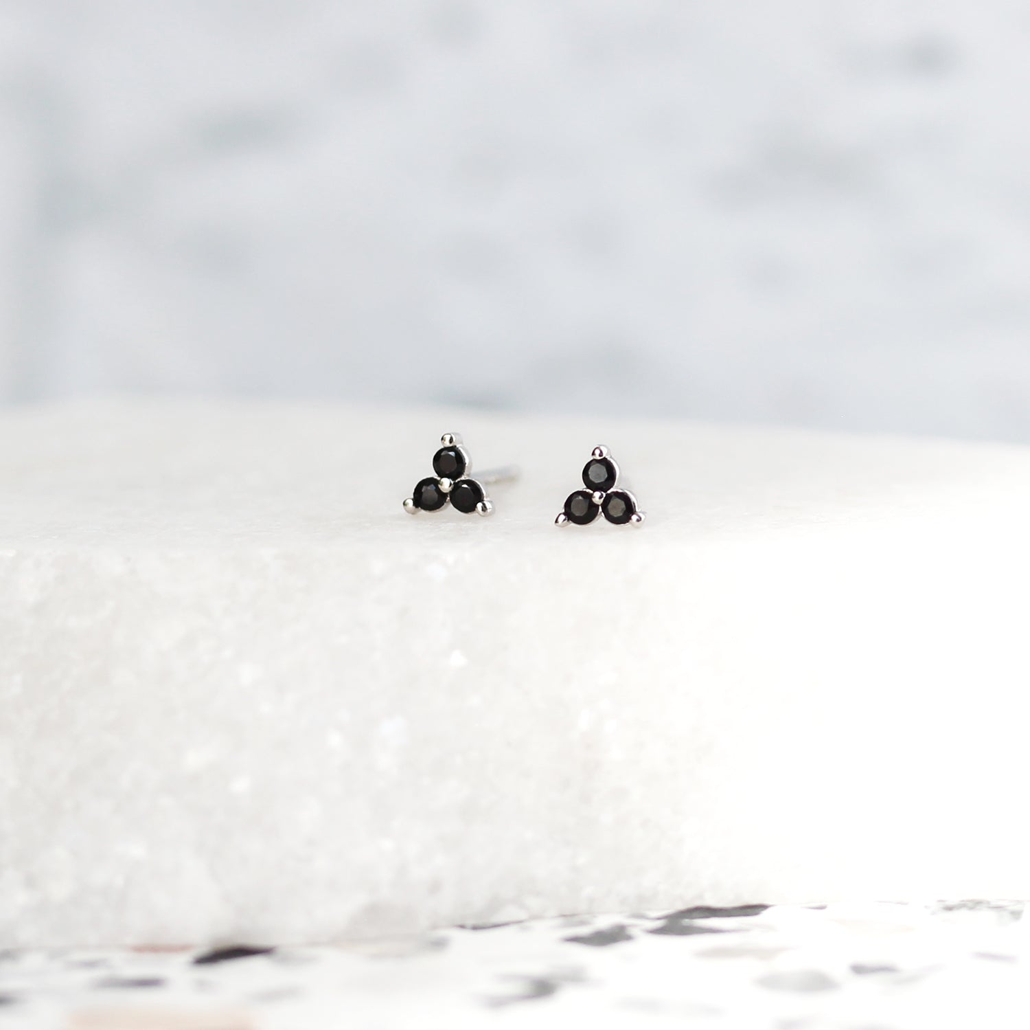 Persephone Stud Earrings (Black)