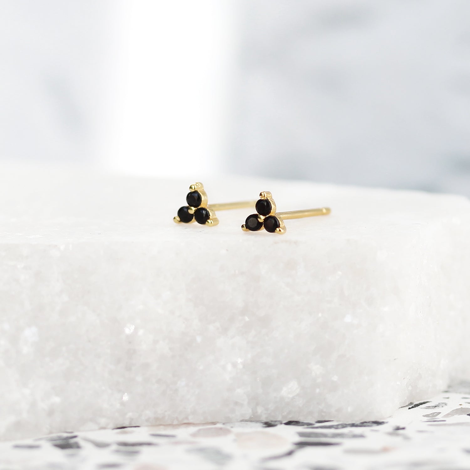 Persephone Stud Earrings (Black)