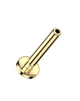 Base flat back en titane - labret sans filetage pour piercing