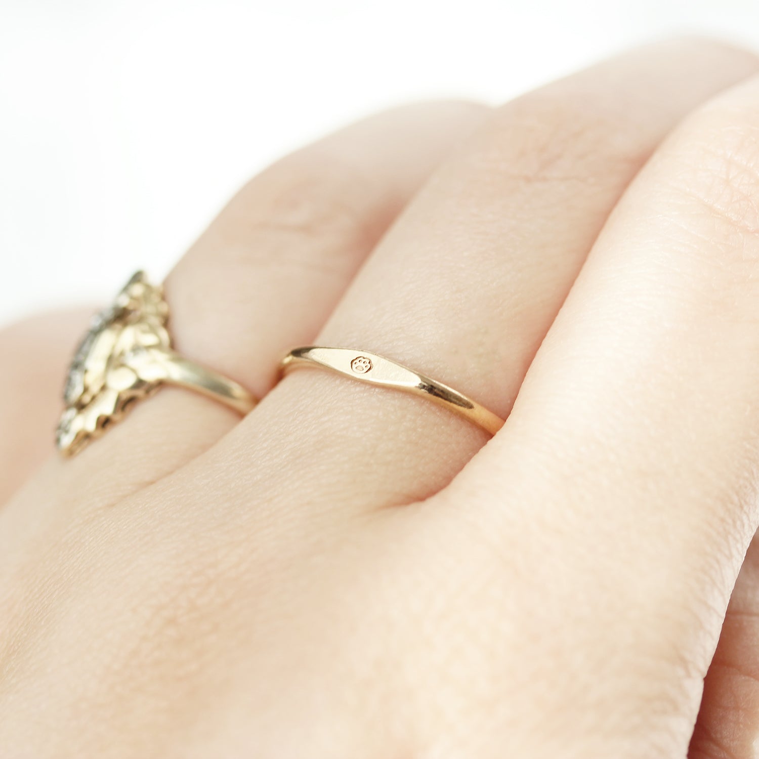 Mini cat paw ring