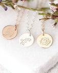 Birth flower pendant