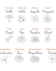 Birth flower pendant