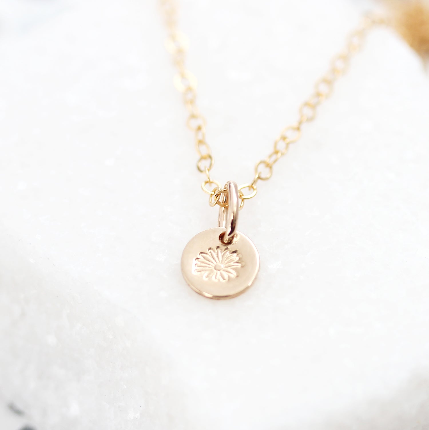 Mini birth flower necklace