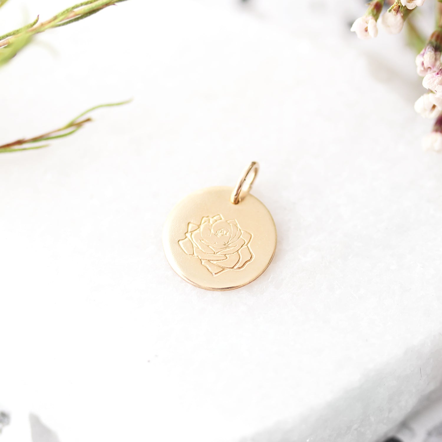 Birth flower pendant