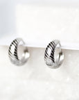 Les swirly - anneaux clicker en argent sterling