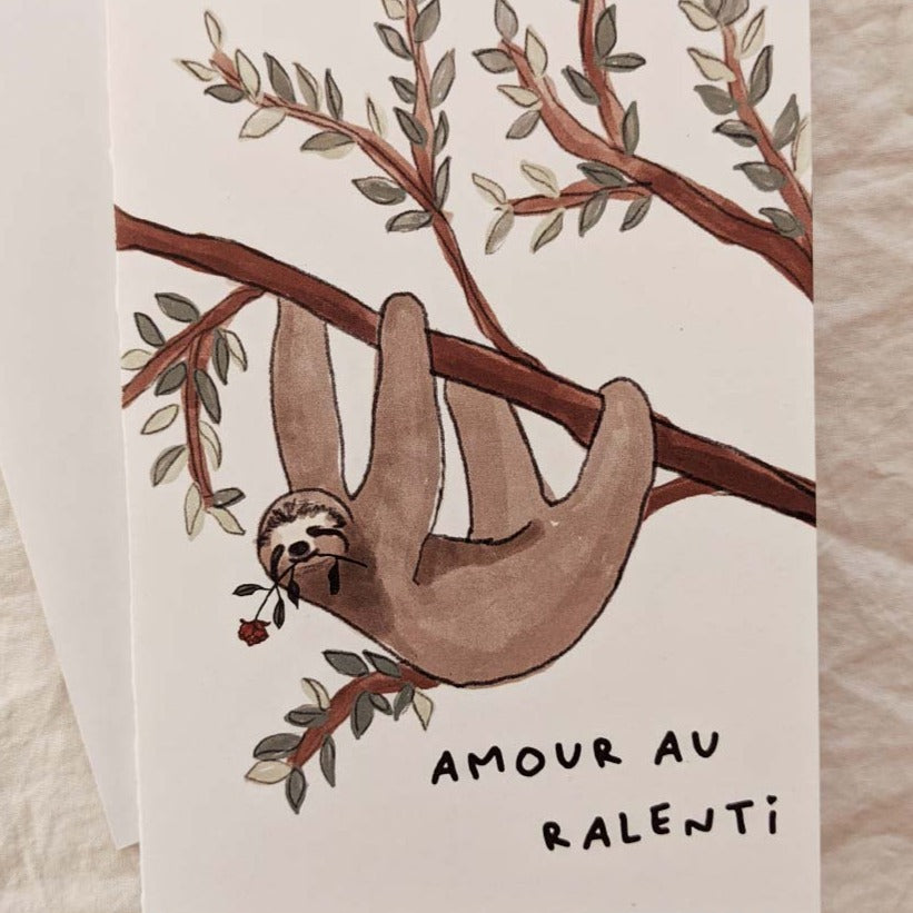 Carte de voeux - Amour au ralenti