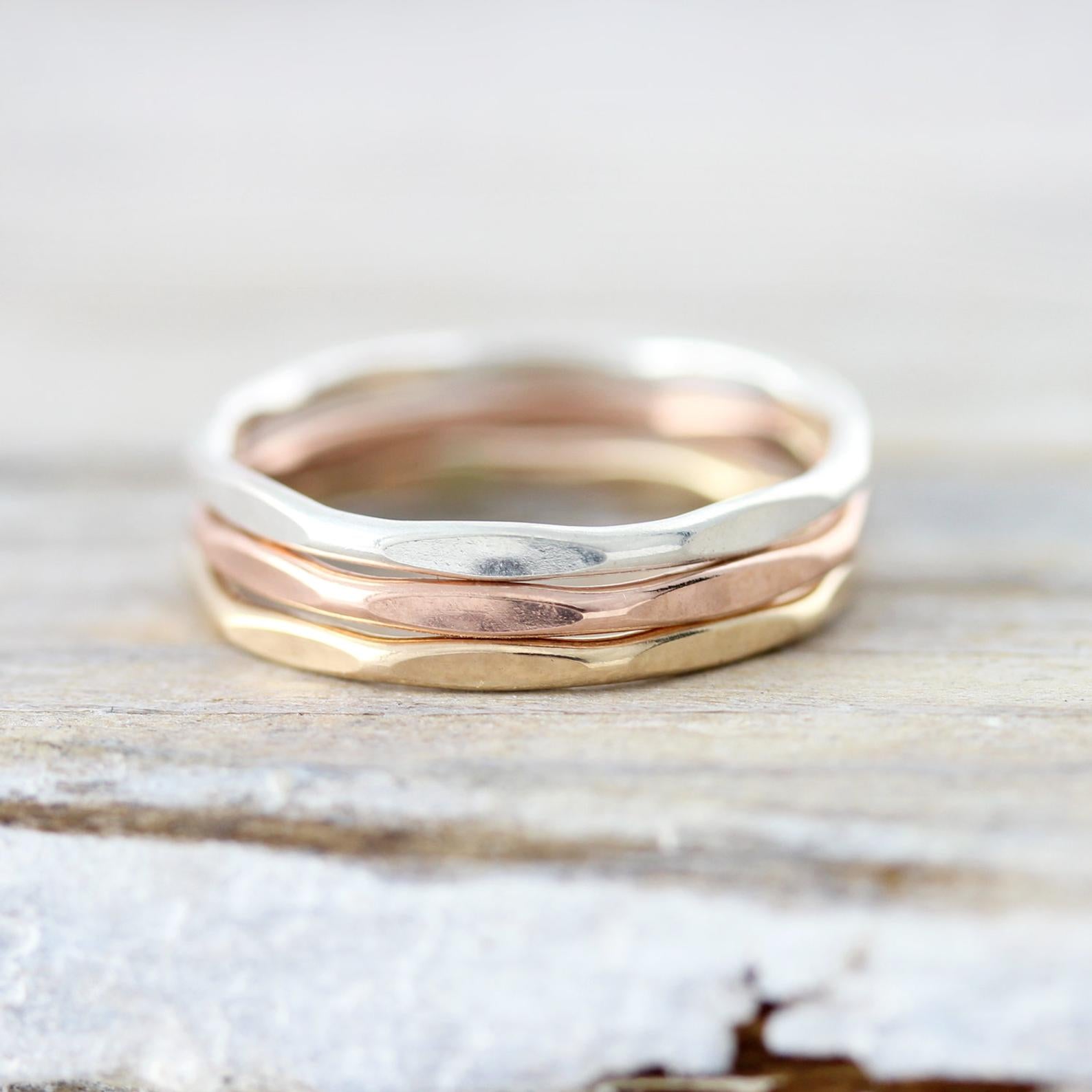 Medium Faceted Ring 1.3mm
