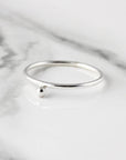 Bague avec bille d'argent
