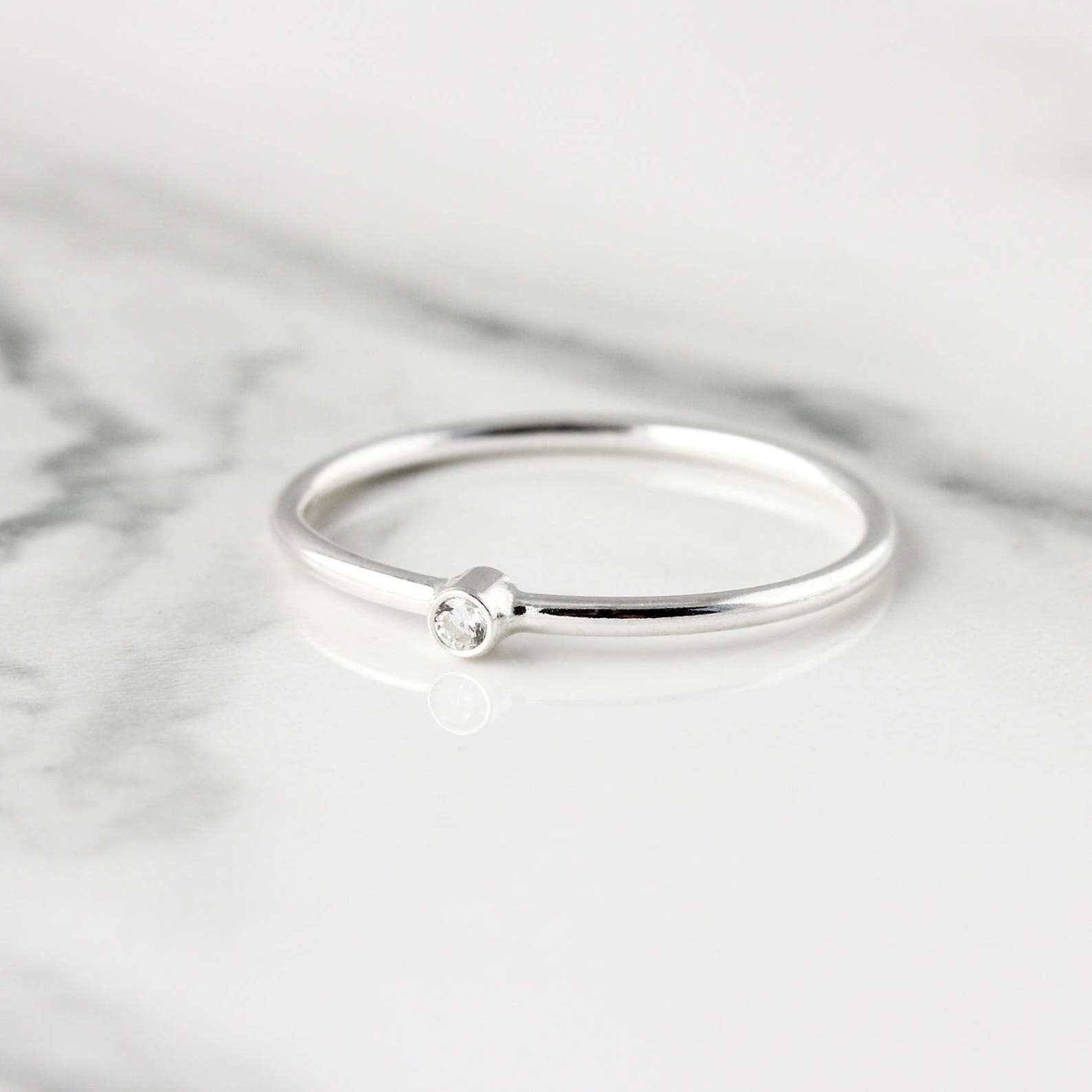 Ring with small stone