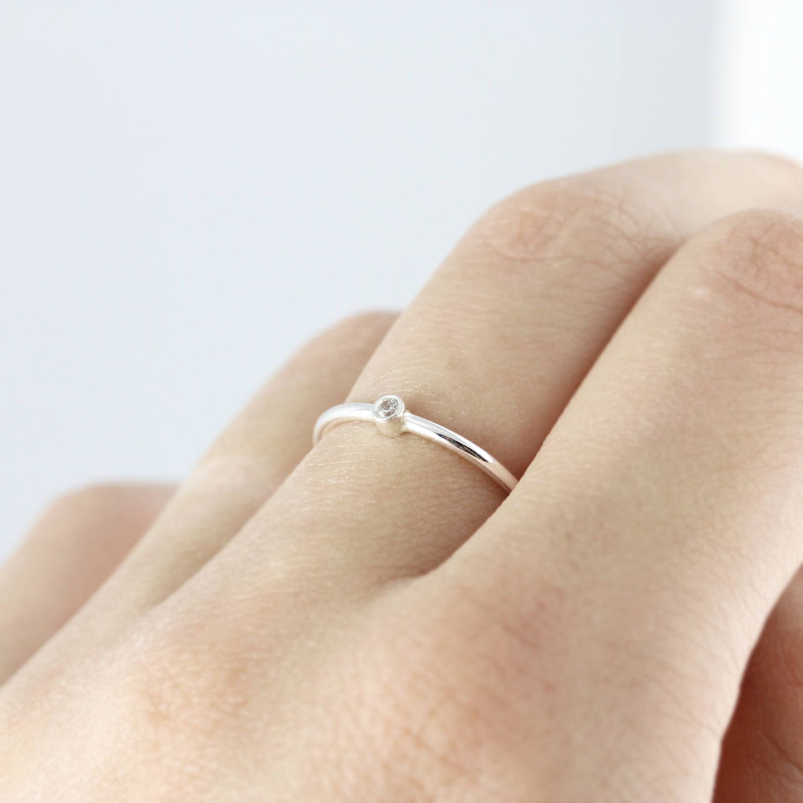 Ring with small stone