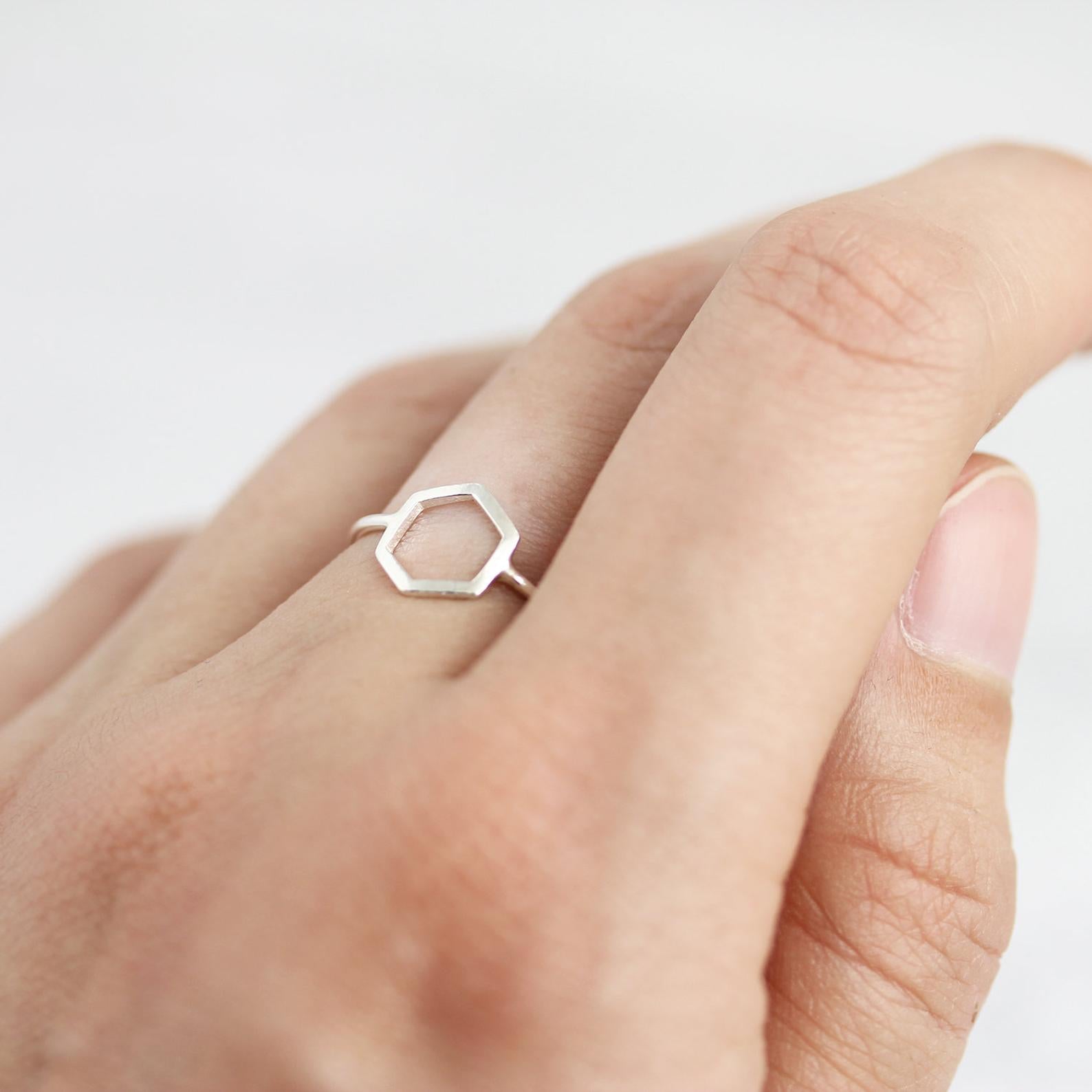 Ring with small hexagon