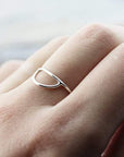 Bague demi-lune
