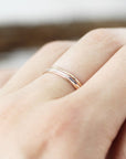 Bague extra fine Martelée 0.8mm