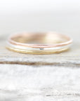 Bague extra fine Martelée 0.8mm