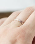 Extra thin crumpled ring 0.8mm