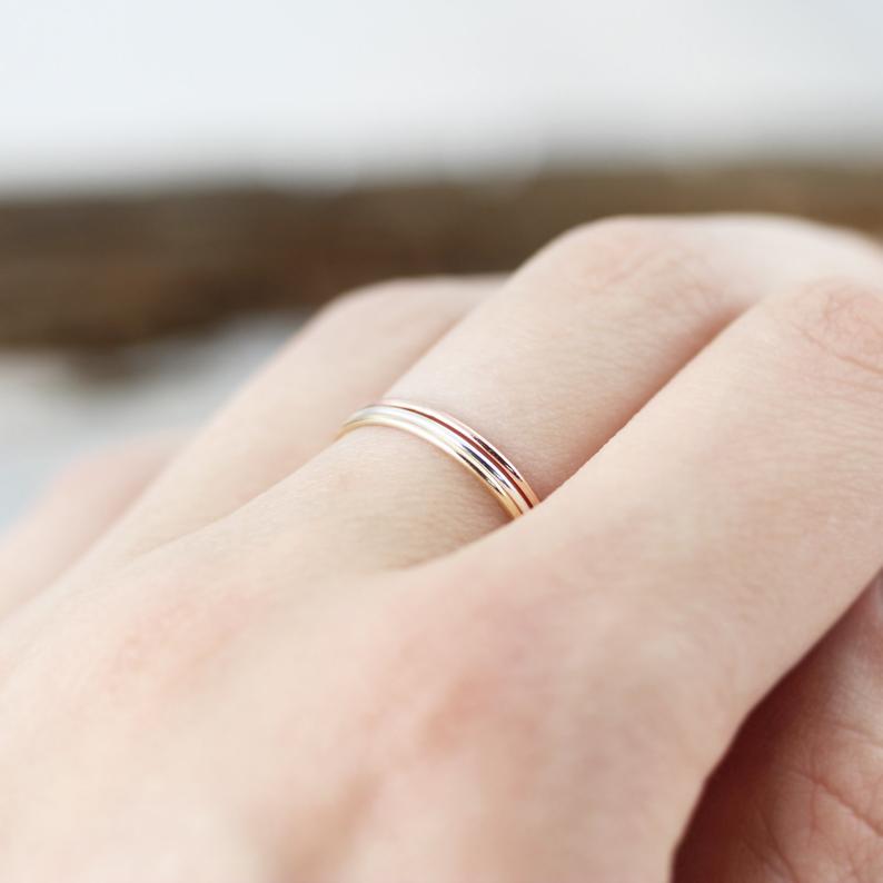 Extra thin Smooth ring 0.8mm