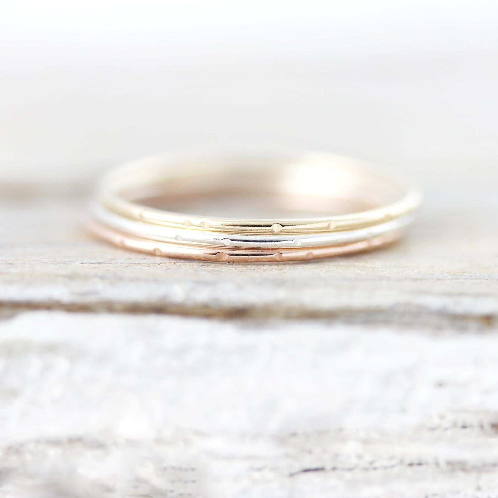 Bague extra fine Picotée 0.8mm