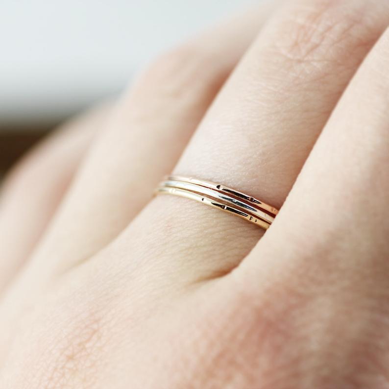Bague extra fine Picotée 0.8mm