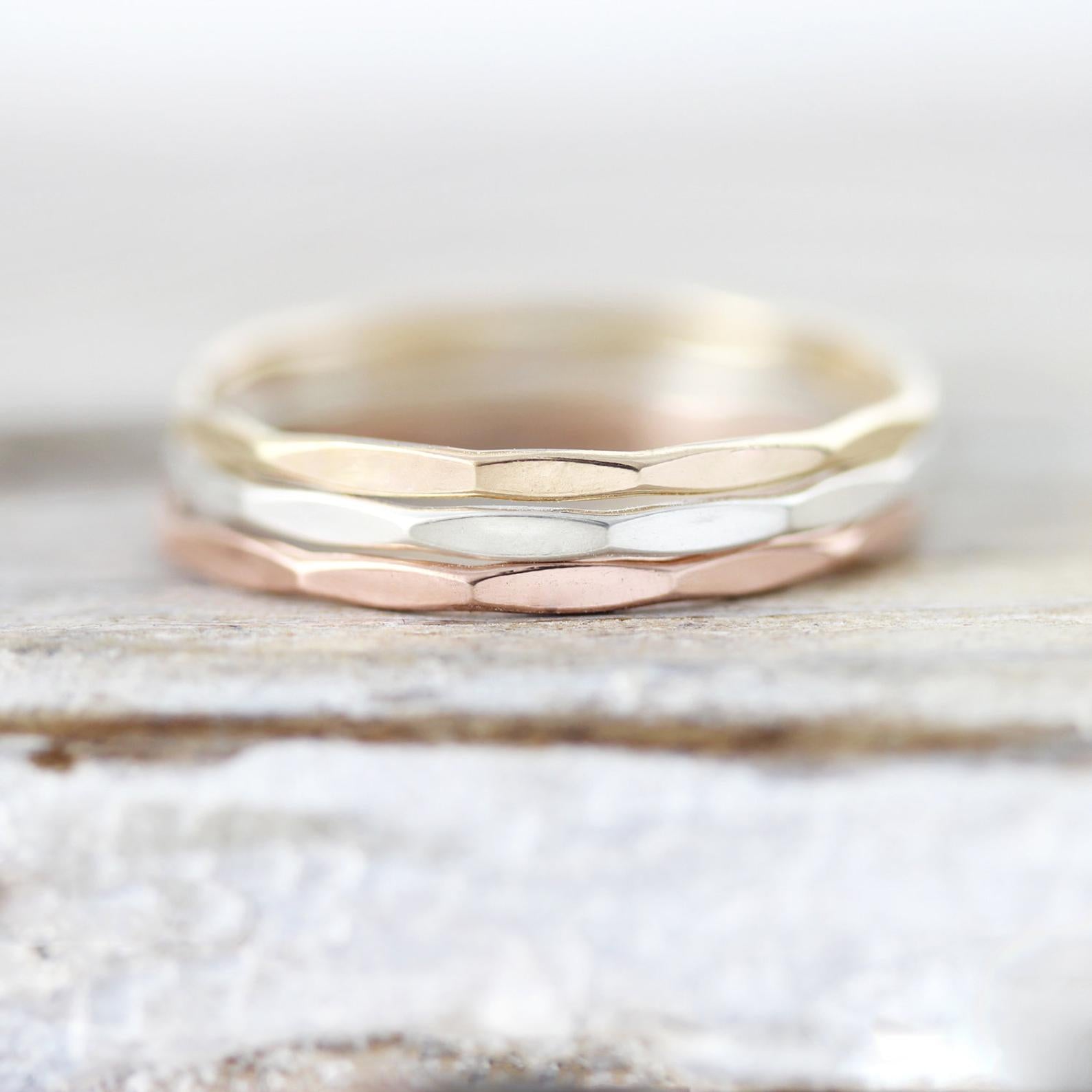 Thin Faceted Ring 1mm