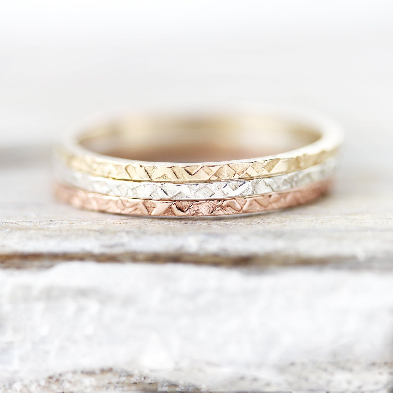 Thin printed ring, square edges 1mm