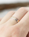 Bague fine Martelée 1mm