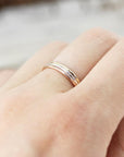 Bague fine Picotée 1mm