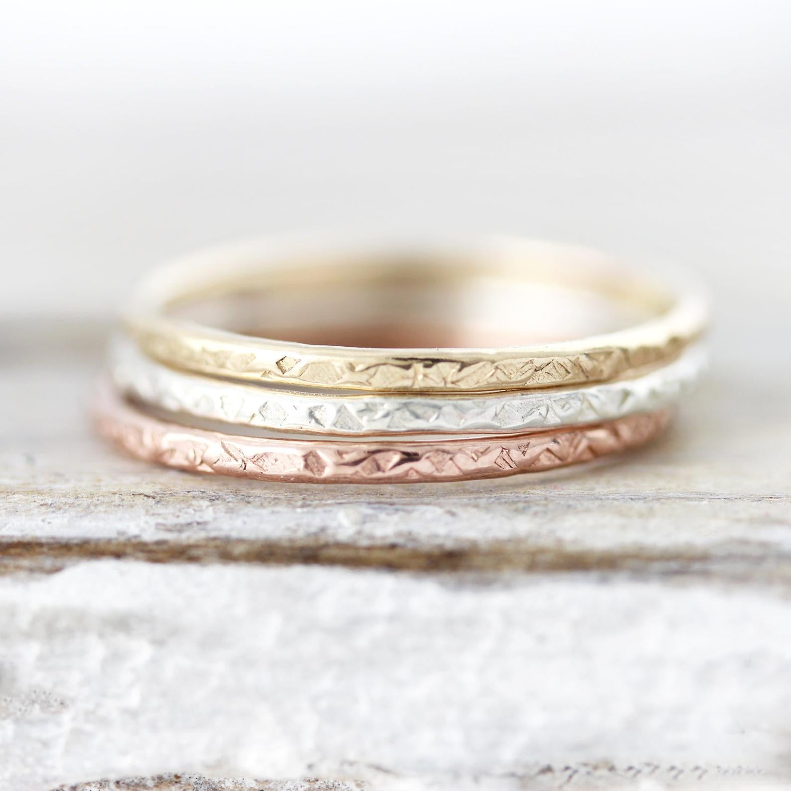 Medium printed ring, rounded edges 1.3mm
