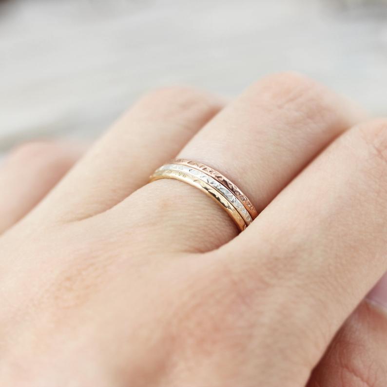 Medium printed ring, rounded edges 1.3mm