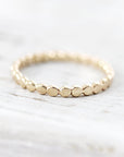 Wide flattened dotted ring 2.5mm