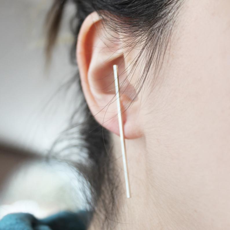 Boucles d'oreilles barres extra longues