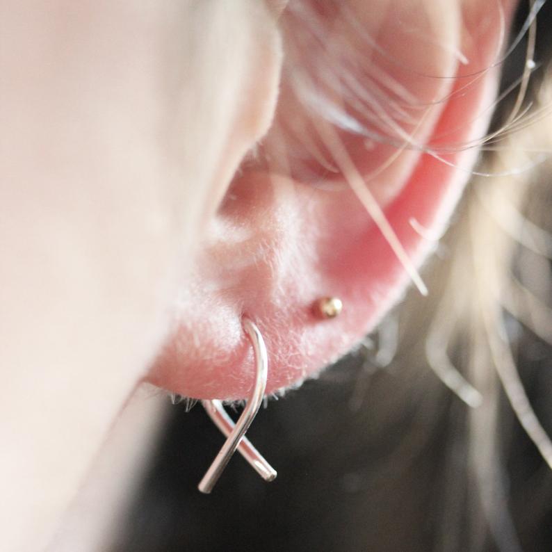 Boucles d'oreilles petits rubans