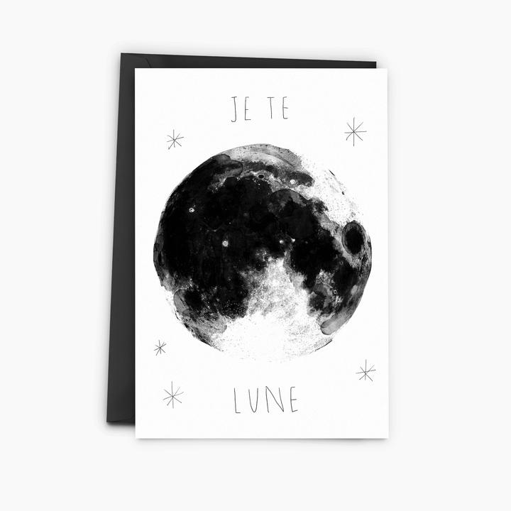 Carte de voeux Je te lune