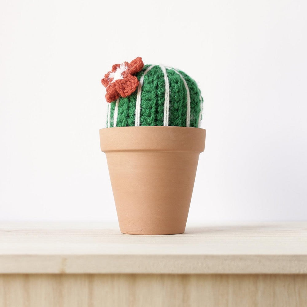 Crocheted Flowering Cactus