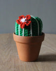 Crocheted Flowering Cactus