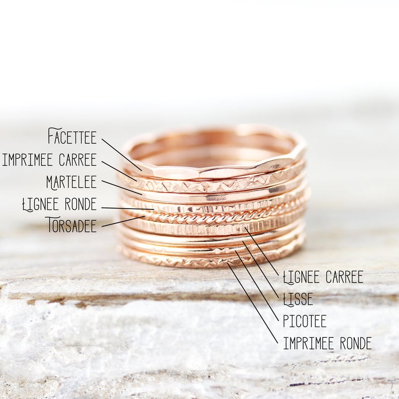 Choix de bagues extra fines 0.8mm