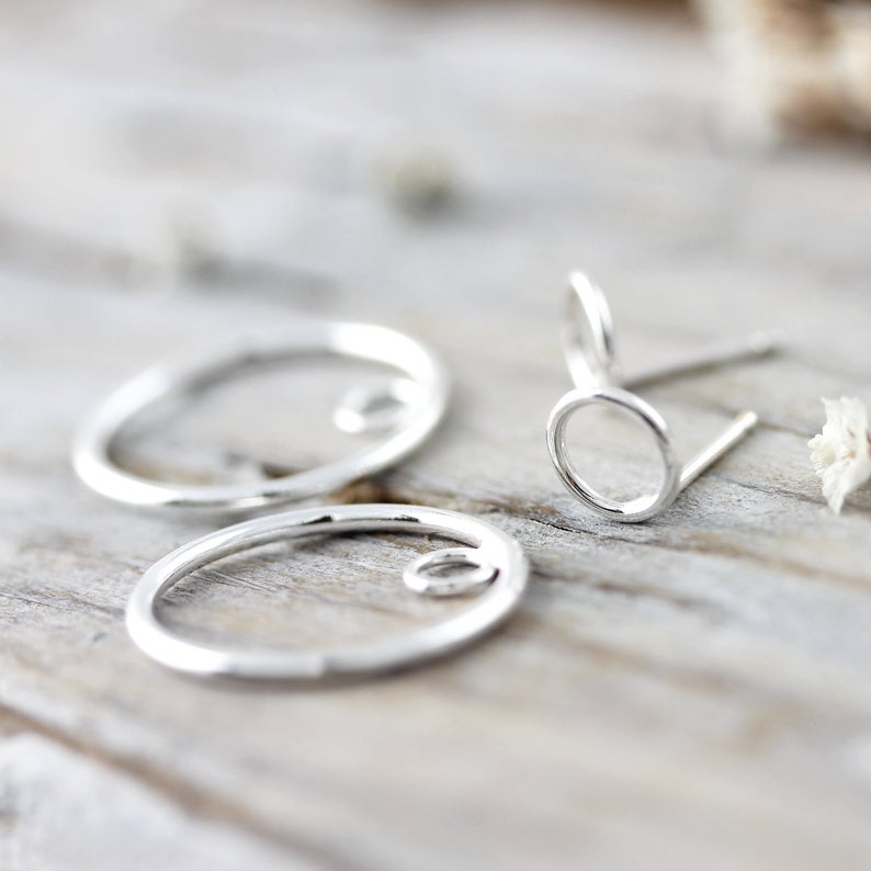 Ear Jackets circles earrings