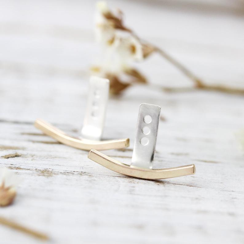 Boucles d'oreilles Ear Jackets perles ou barres