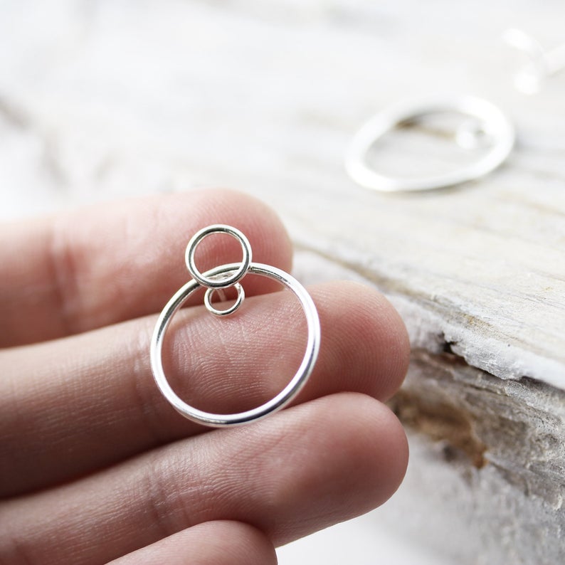 Ear Jackets circles earrings