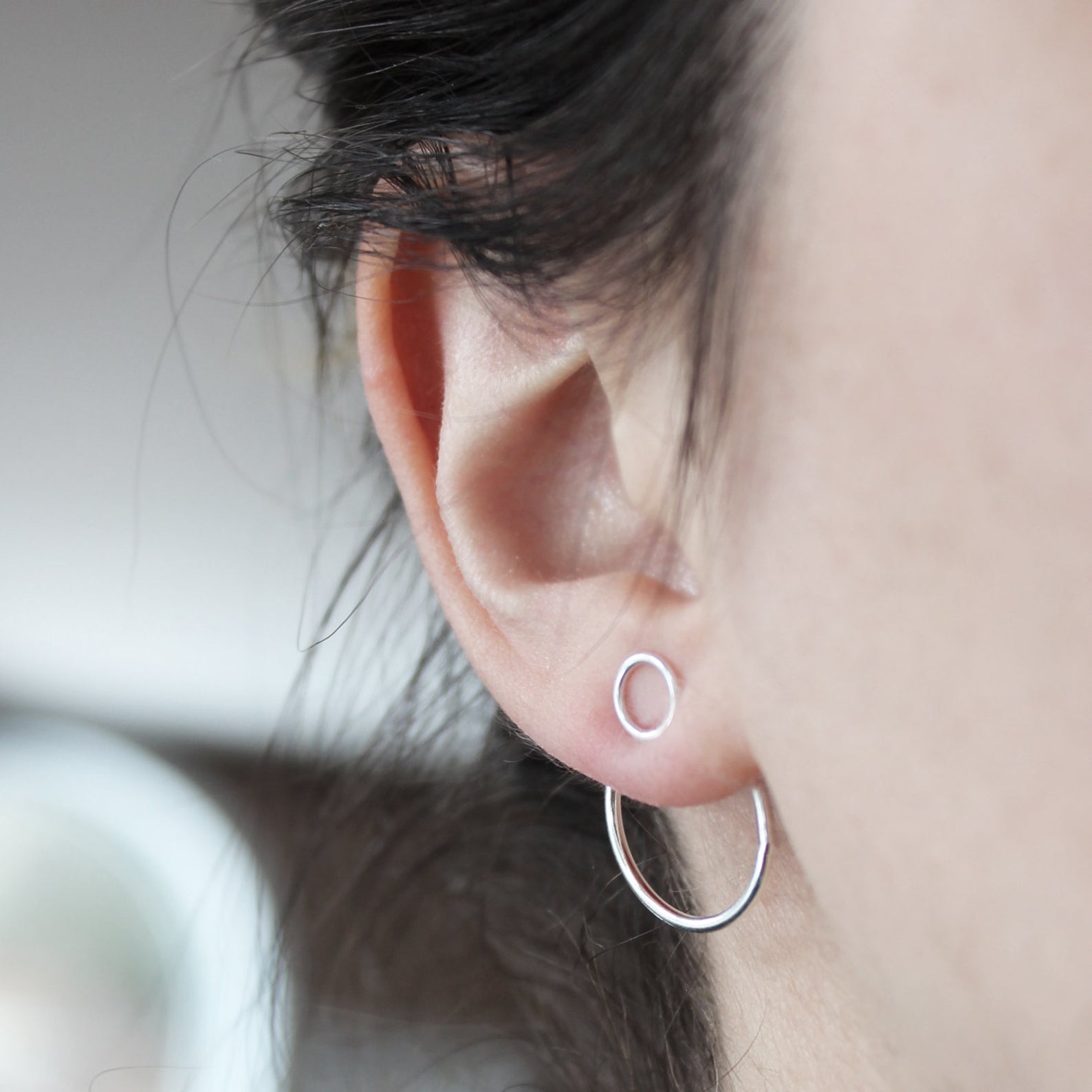 Ear Jackets circles earrings