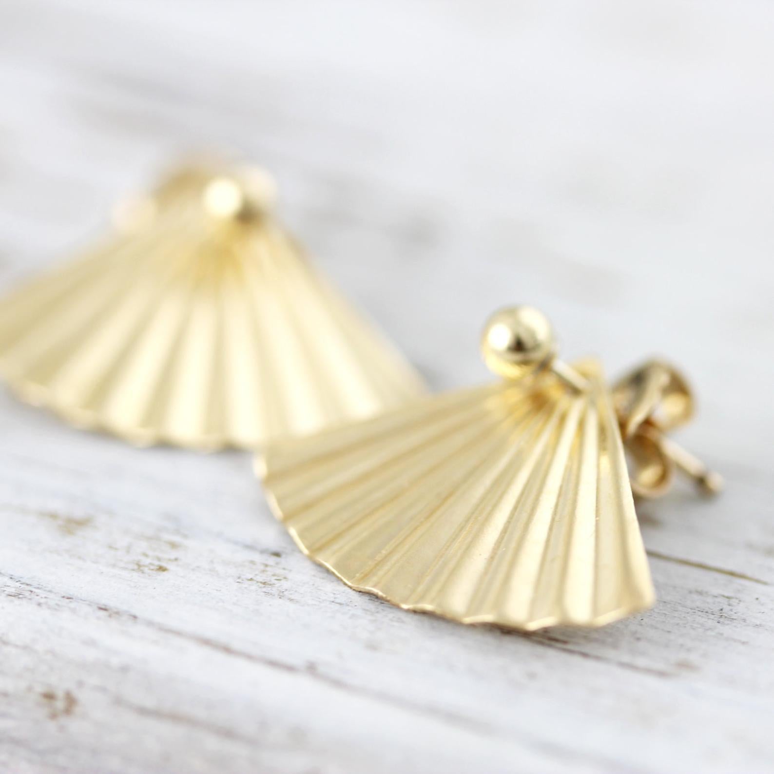 Ear Jackets Fan Earrings