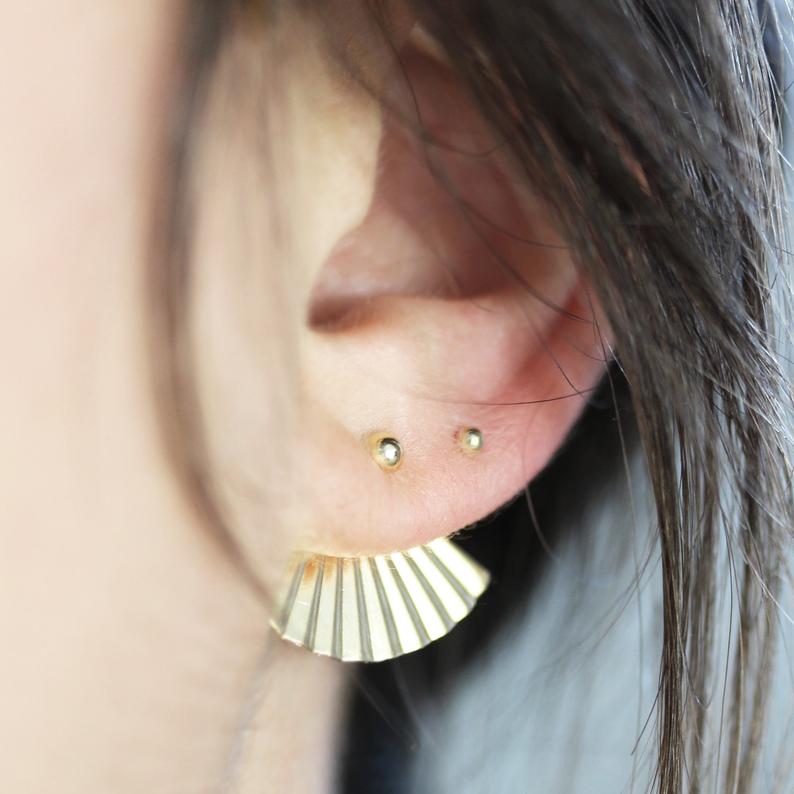 Ear Jackets Fan Earrings