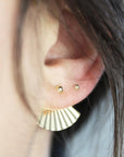Ear Jackets Fan Earrings