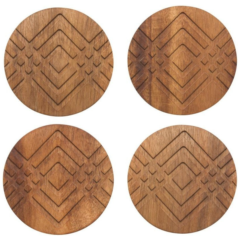 Set of 4 coasters - faceted