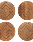 Set of 4 coasters - faceted