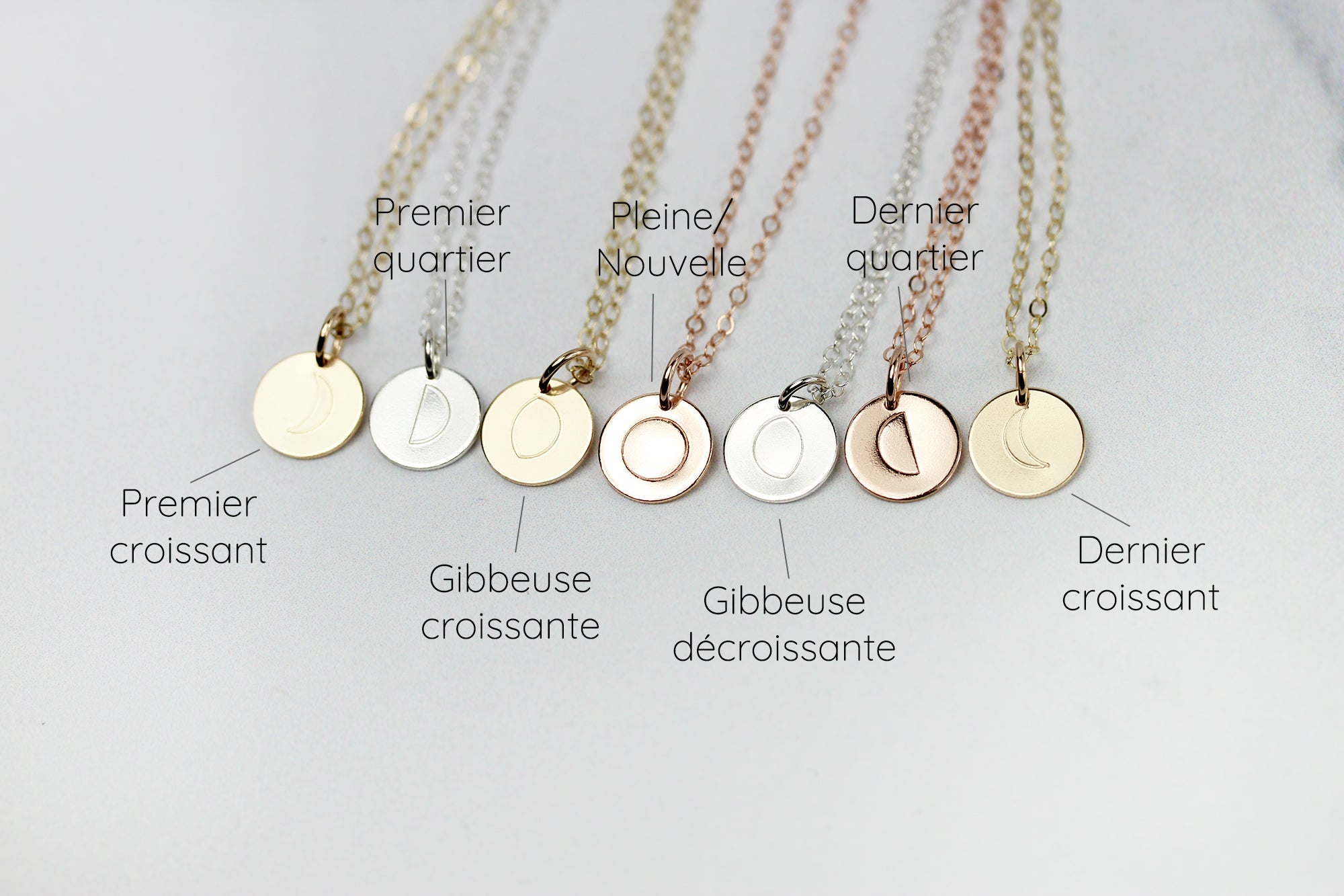 Collier Phases de la lune