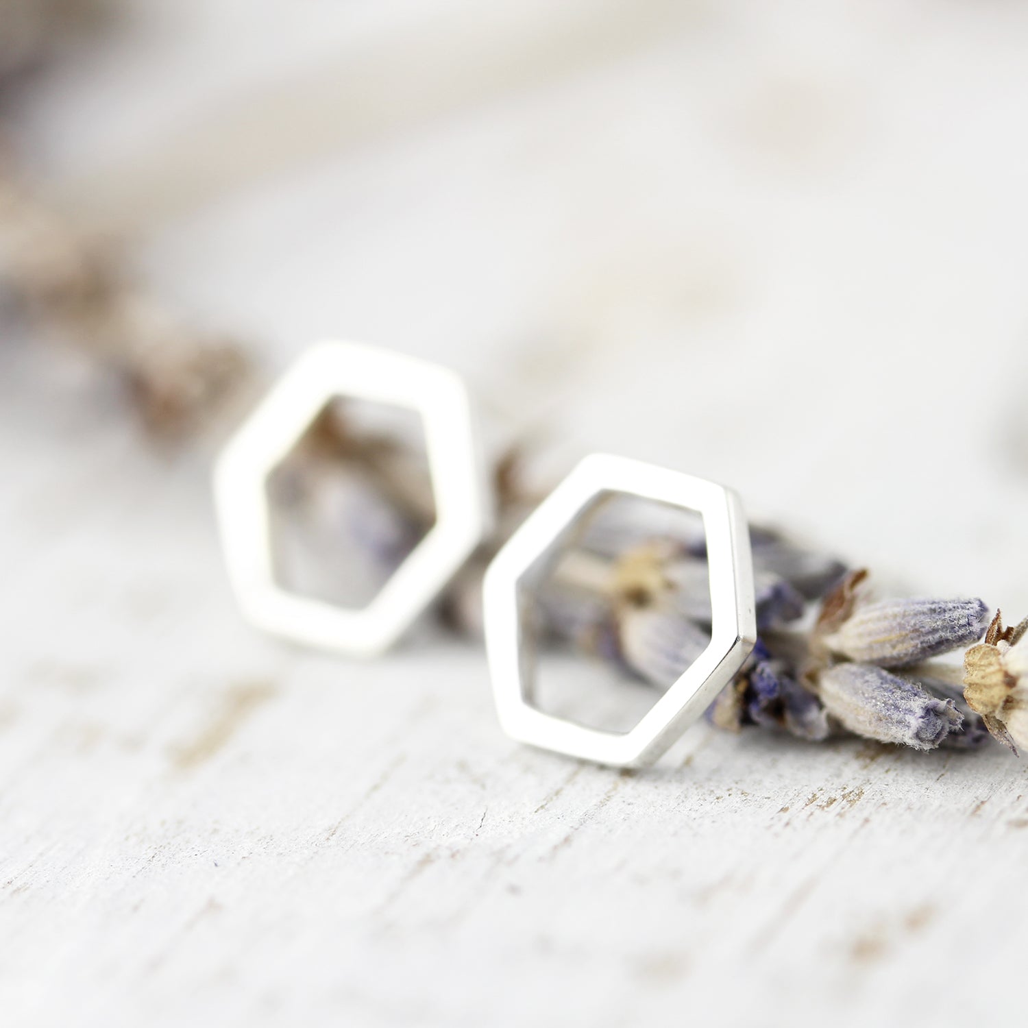Boucles d'oreilles Hexagones