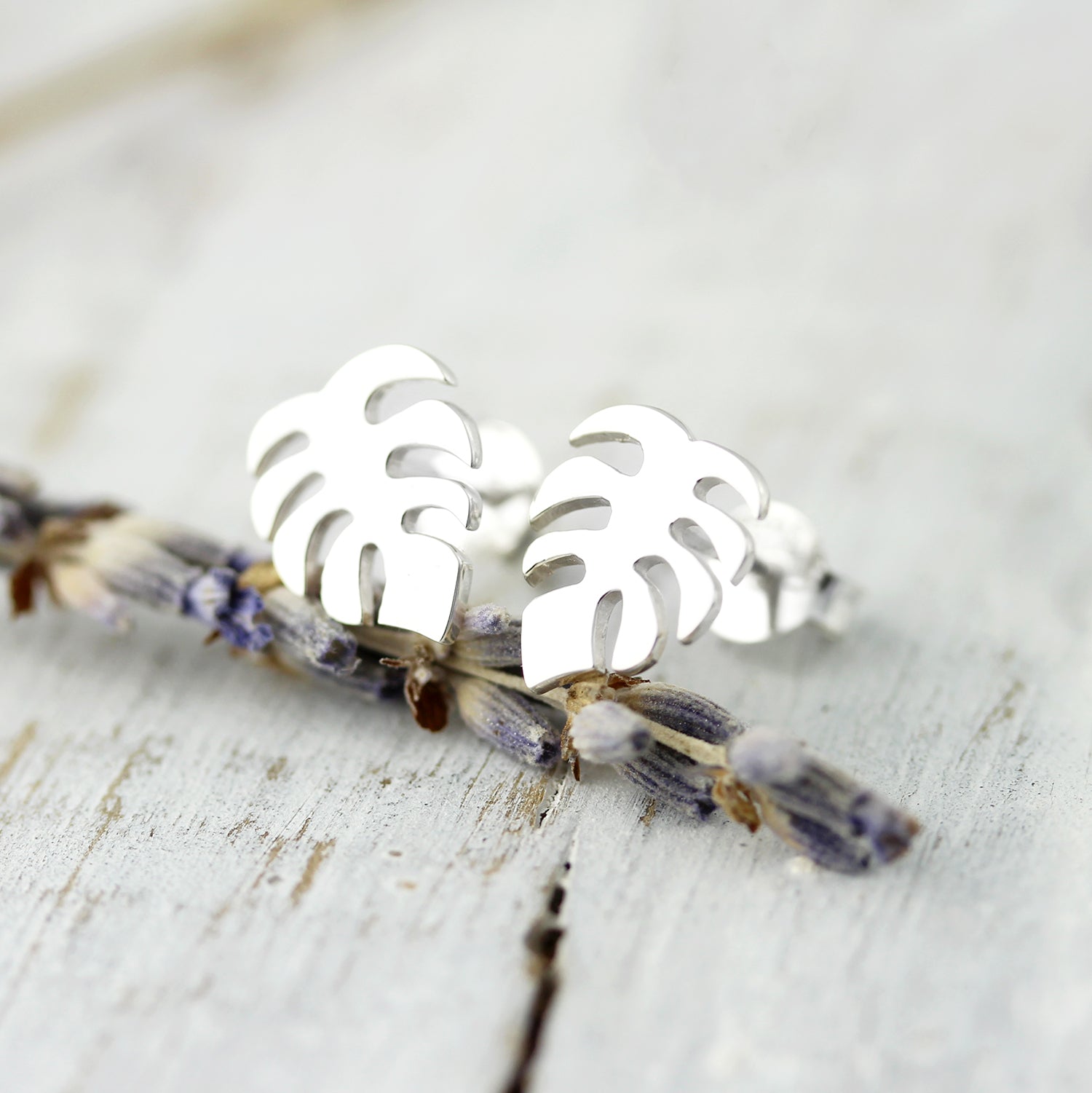 Boucles d'oreilles Feuilles de monstera